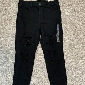 NWT American Eagle Ripped Black Skinny Jeans
